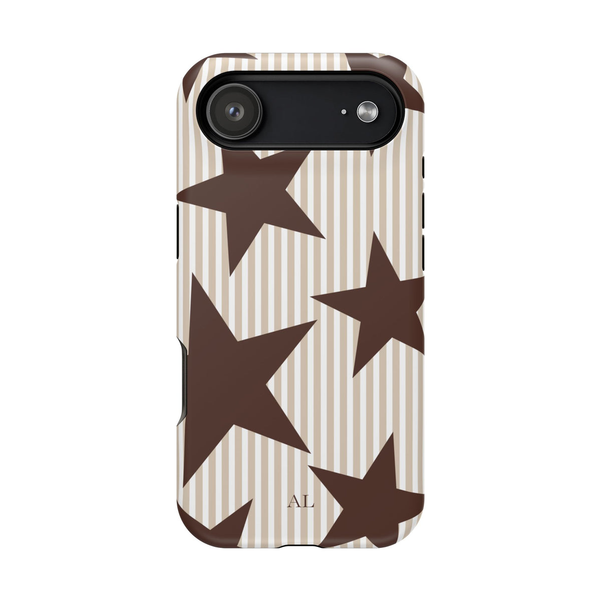 Custom Initials Mocha Star iPhone Case