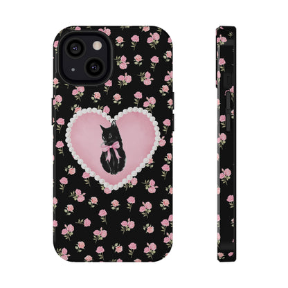 Black Féline Roses iPhone Case