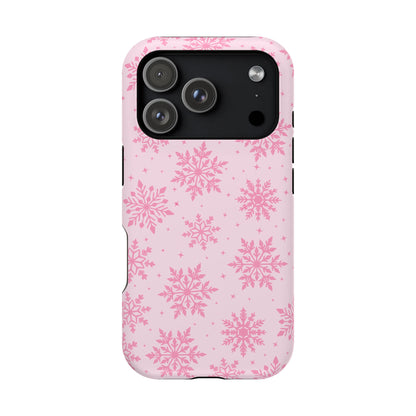 Pink Snowflakes iPhone Case