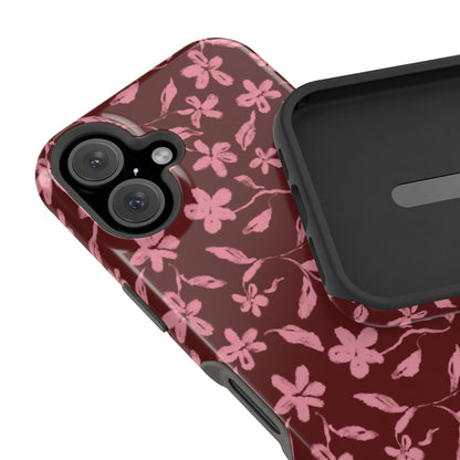 Burgundy Petals iPhone Case