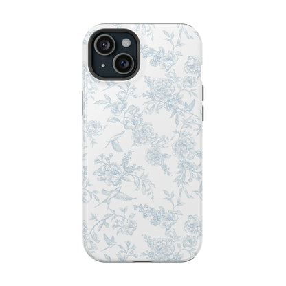 French Blue Toile iPhone Case