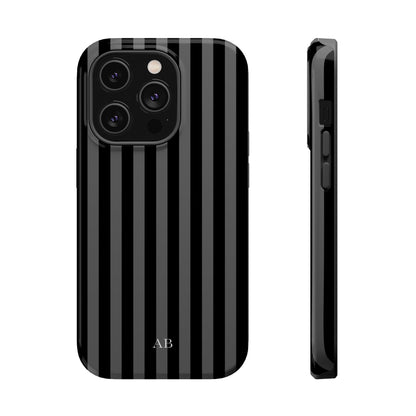 Custom Initials Twilight Stripes iPhone Case