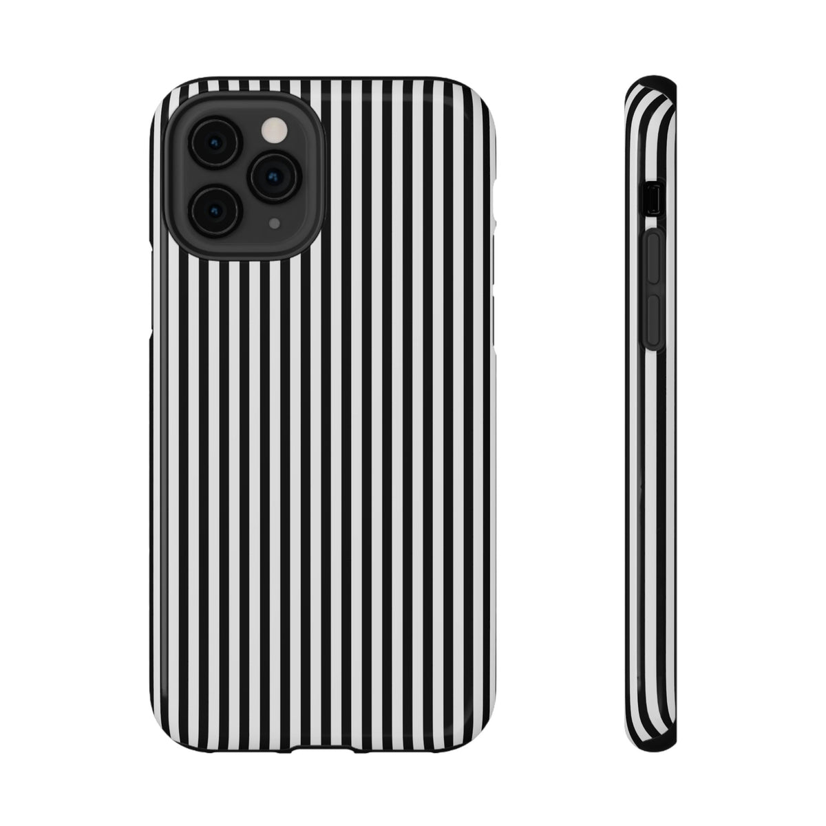 Black Pinstripes iPhone Case