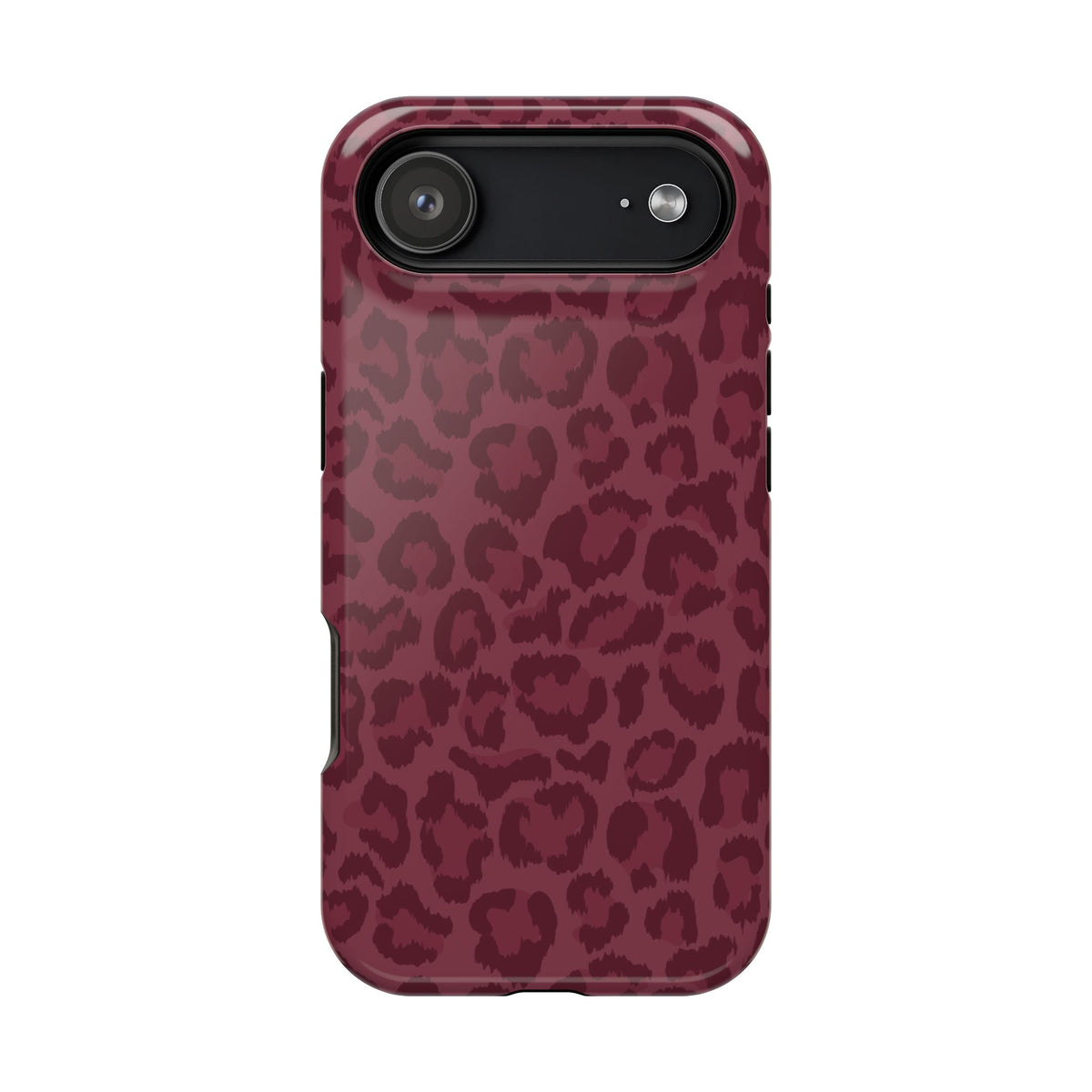 Burgundy Leopard iPhone Case