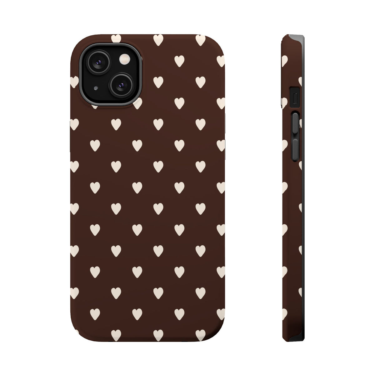 Mocha Hearts iPhone Case