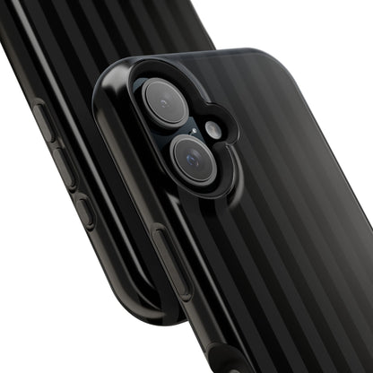 Custom Initials Black Stripes iPhone Case