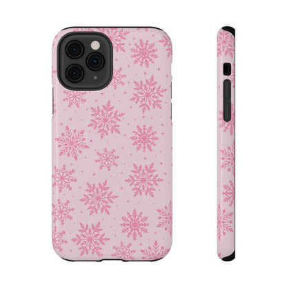 Pink Snowflakes iPhone Case
