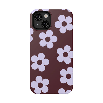Burgundy Flowers iPhone Case
