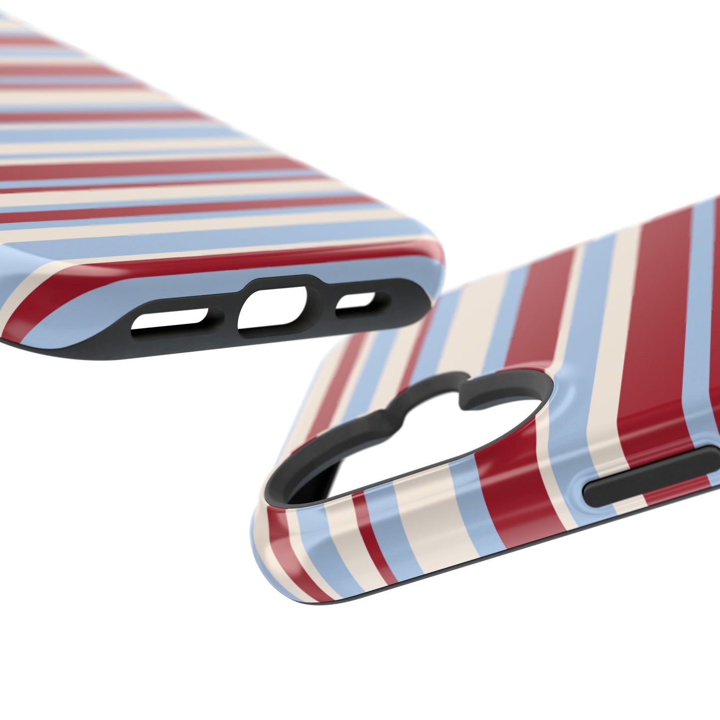 Cherry Soda Stripes iPhone Case