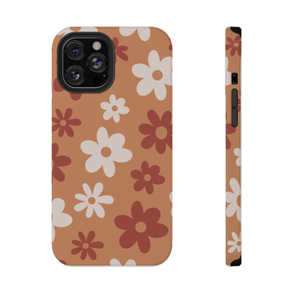 Brown Flower Power iPhone Case