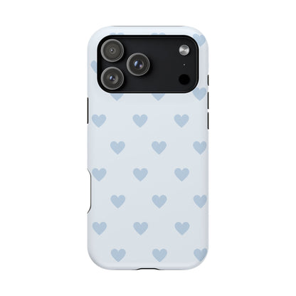 Light Blue Hearts iPhone Case