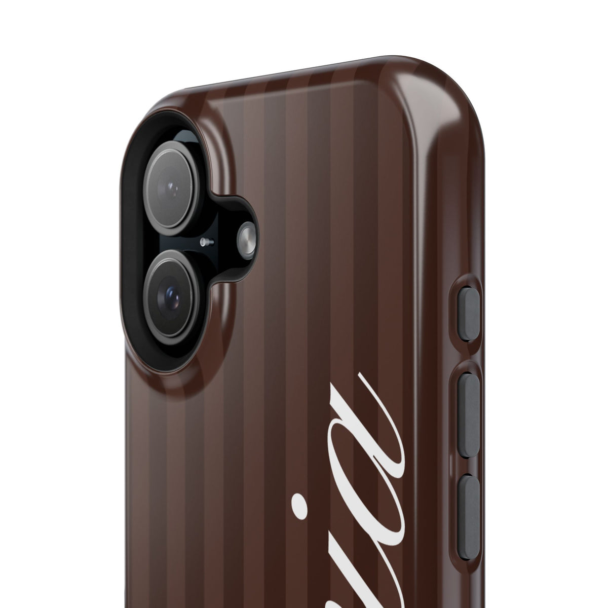 Custom Mocha Stripes iPhone Case