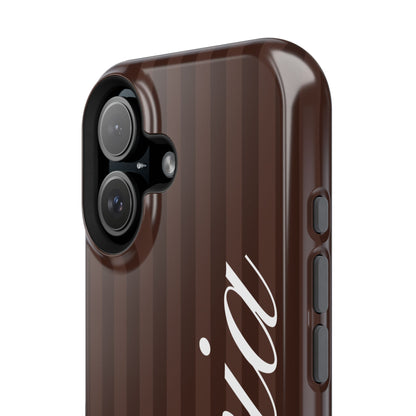 Custom Mocha Stripes iPhone Case