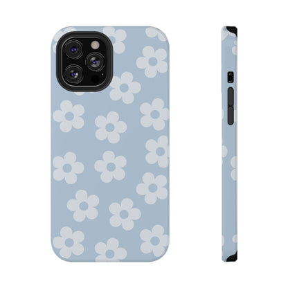 Blue Retro Flowers iPhone Case