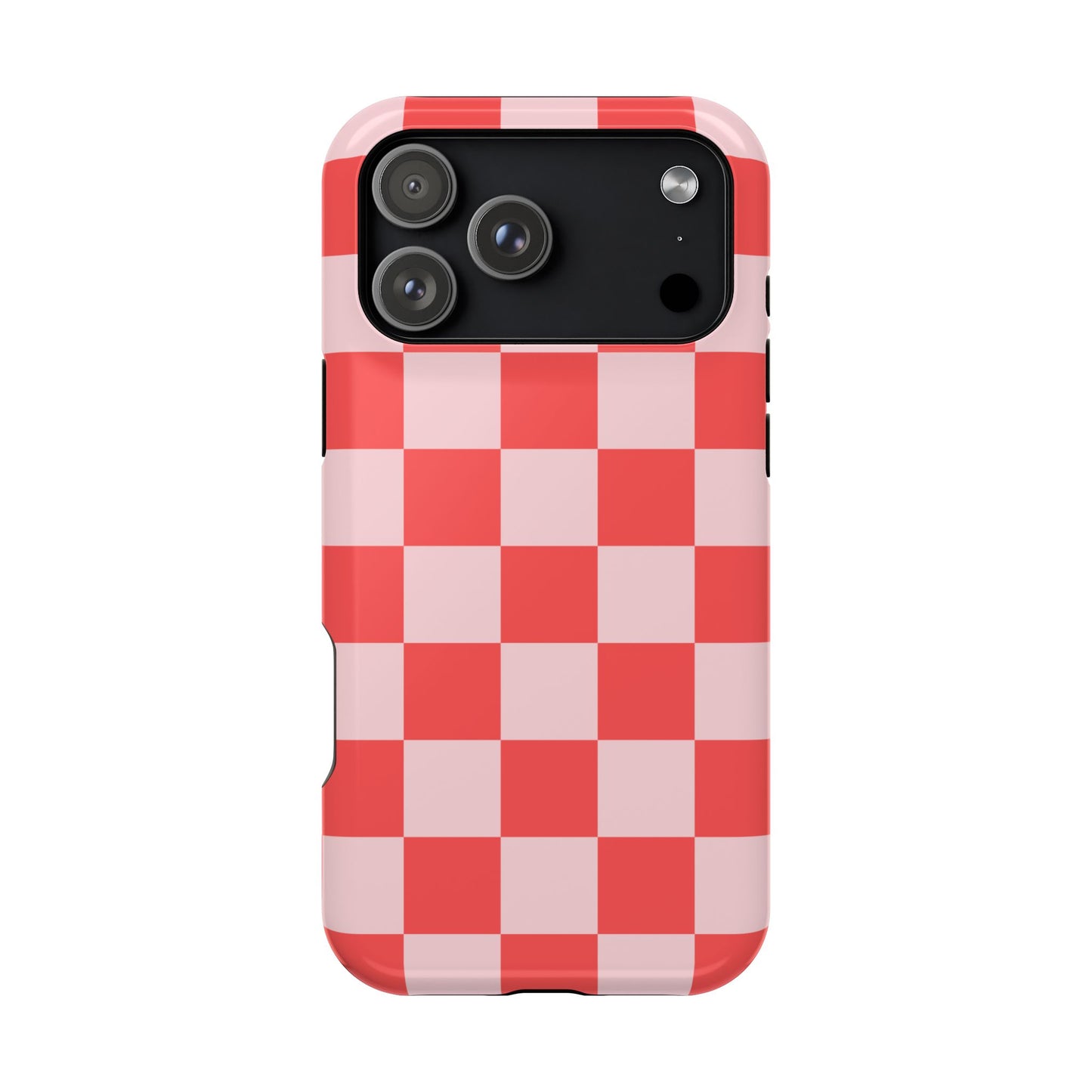 Red & Pink Checkered iPhone Case