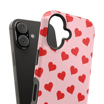 Red & Pink Heart Mania iPhone Case