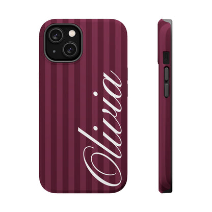 Custom Plum Stripes iPhone Case