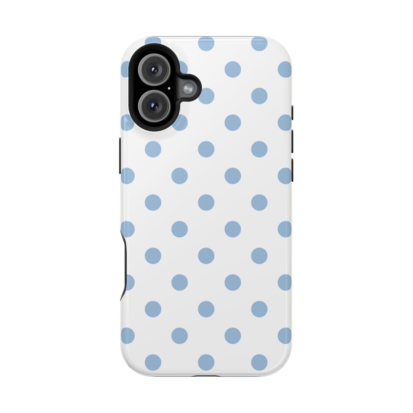 Blue Clouds Polka Dots iPhone Case