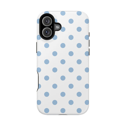 Blue Clouds Polka Dots iPhone Case