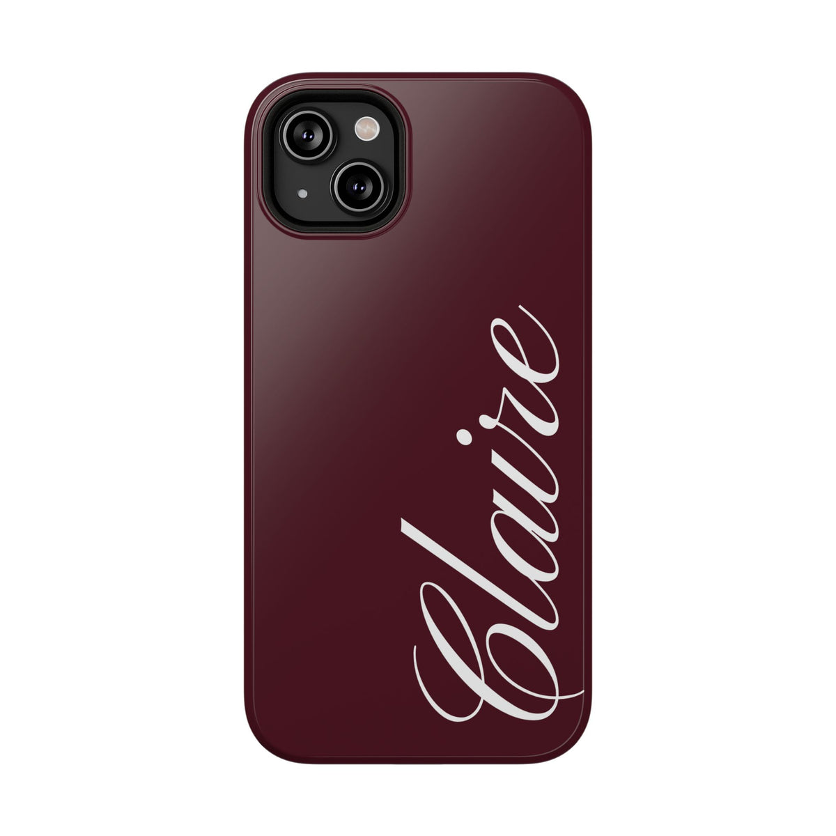Personalized Burgundy iPhone Case