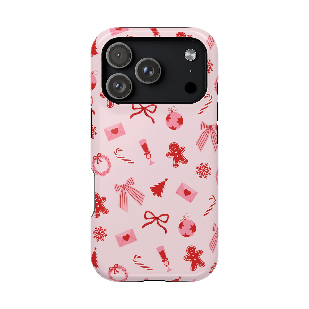 Pink & Red Holiday iPhone Case