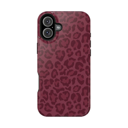 Burgundy Leopard iPhone Case