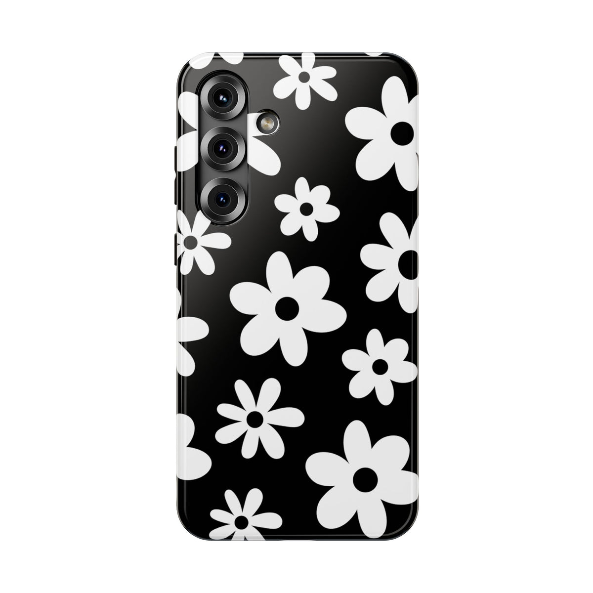 Black Flower Power Samsung Case