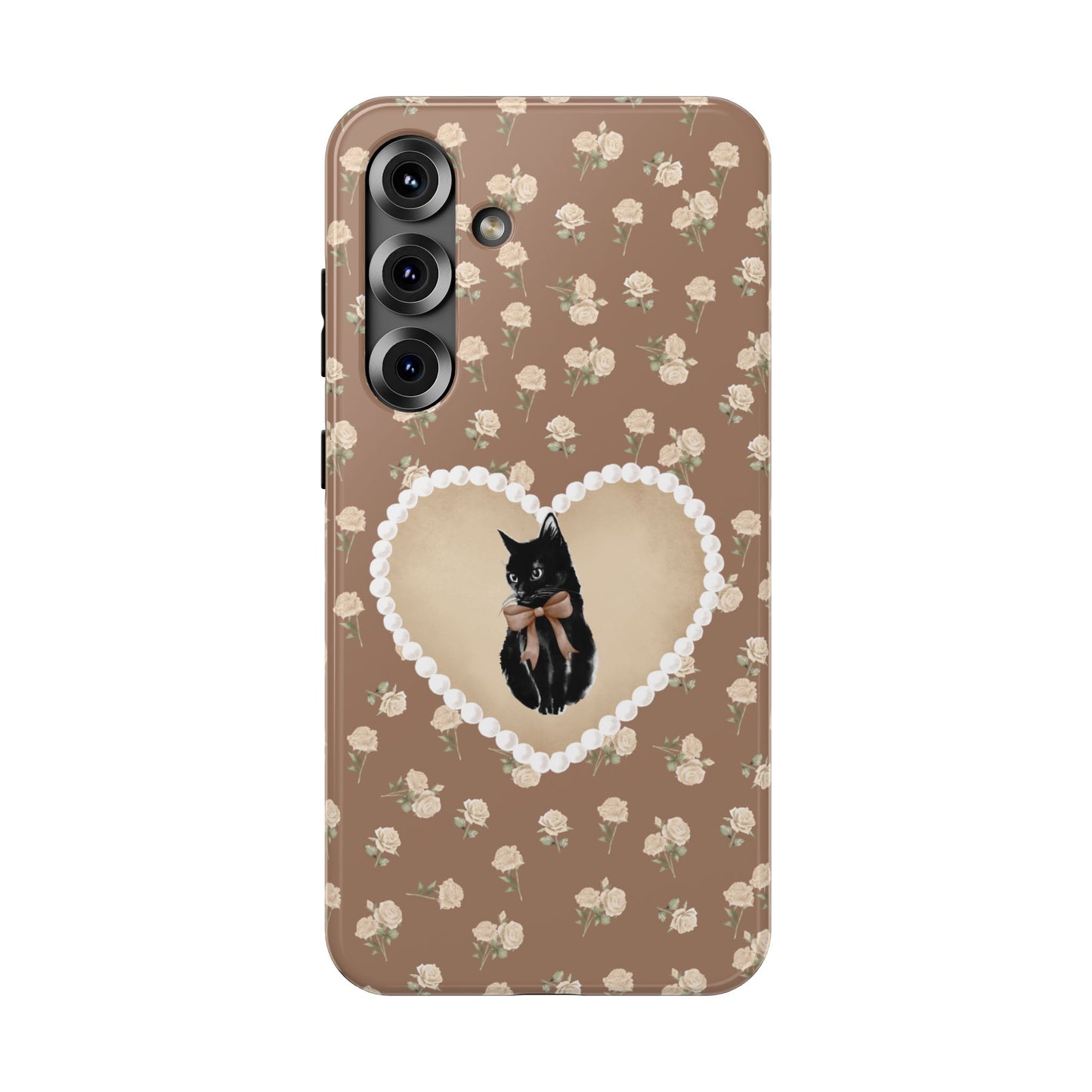 Brown Féline Roses Samsung Case
