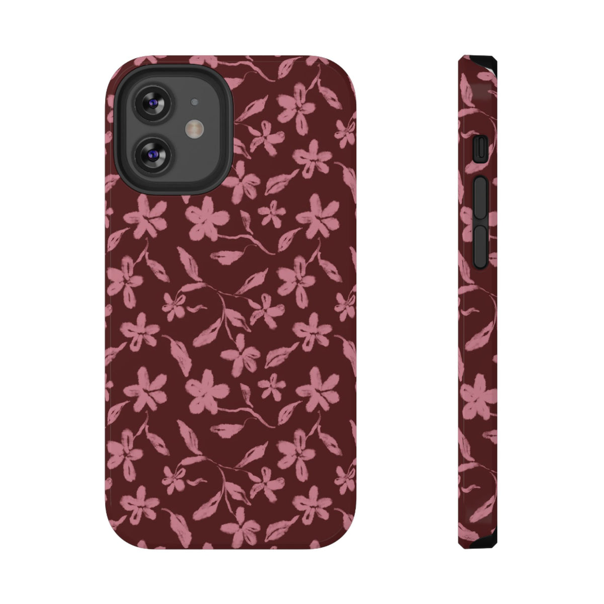 Burgundy Petals iPhone Case