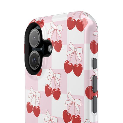 Cherry Bows Coquette iPhone Case