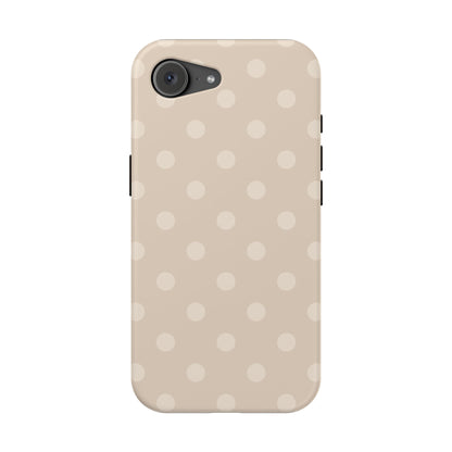 Beige Polka Dots iPhone Case