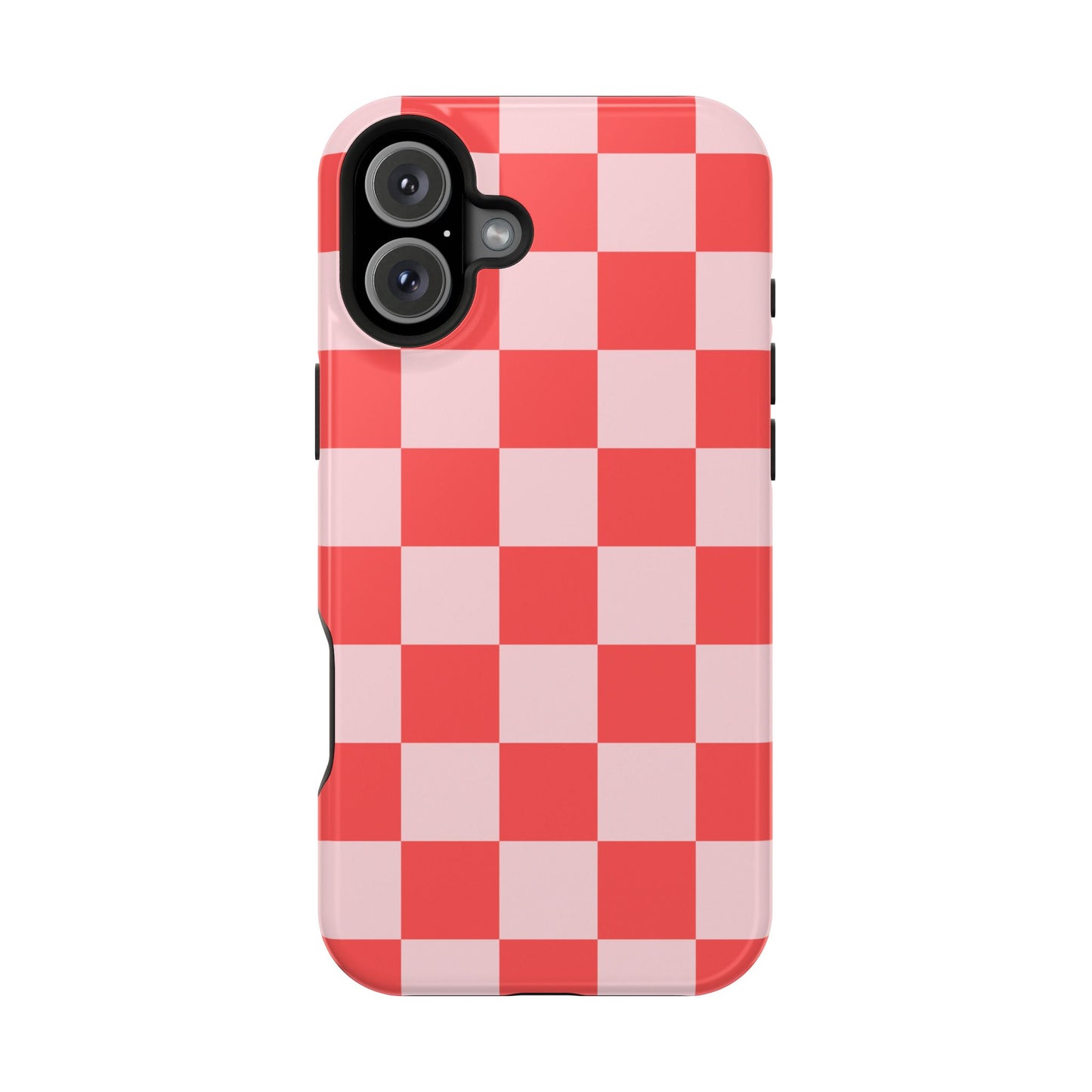 Red & Pink Checkered iPhone Case