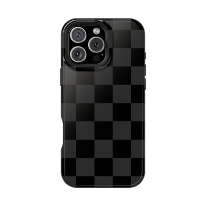Black Checkered iPhone Case