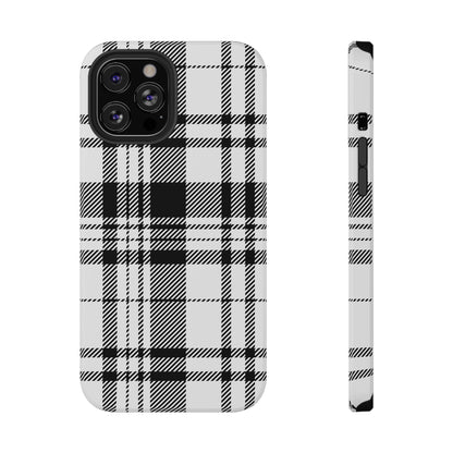 Black Plaid iPhone Case