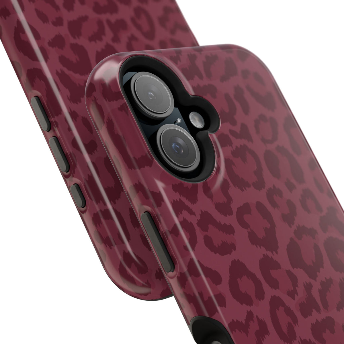 Burgundy Leopard iPhone Case