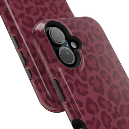 Burgundy Leopard iPhone Case