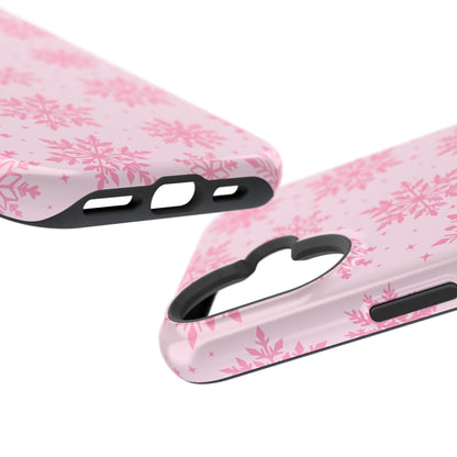 Pink Snowflakes iPhone Case