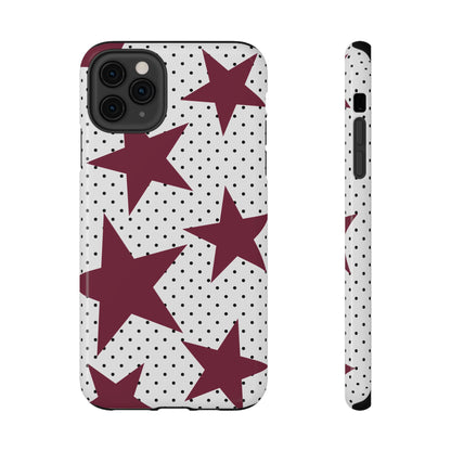 Burgundy Star iPhone Case
