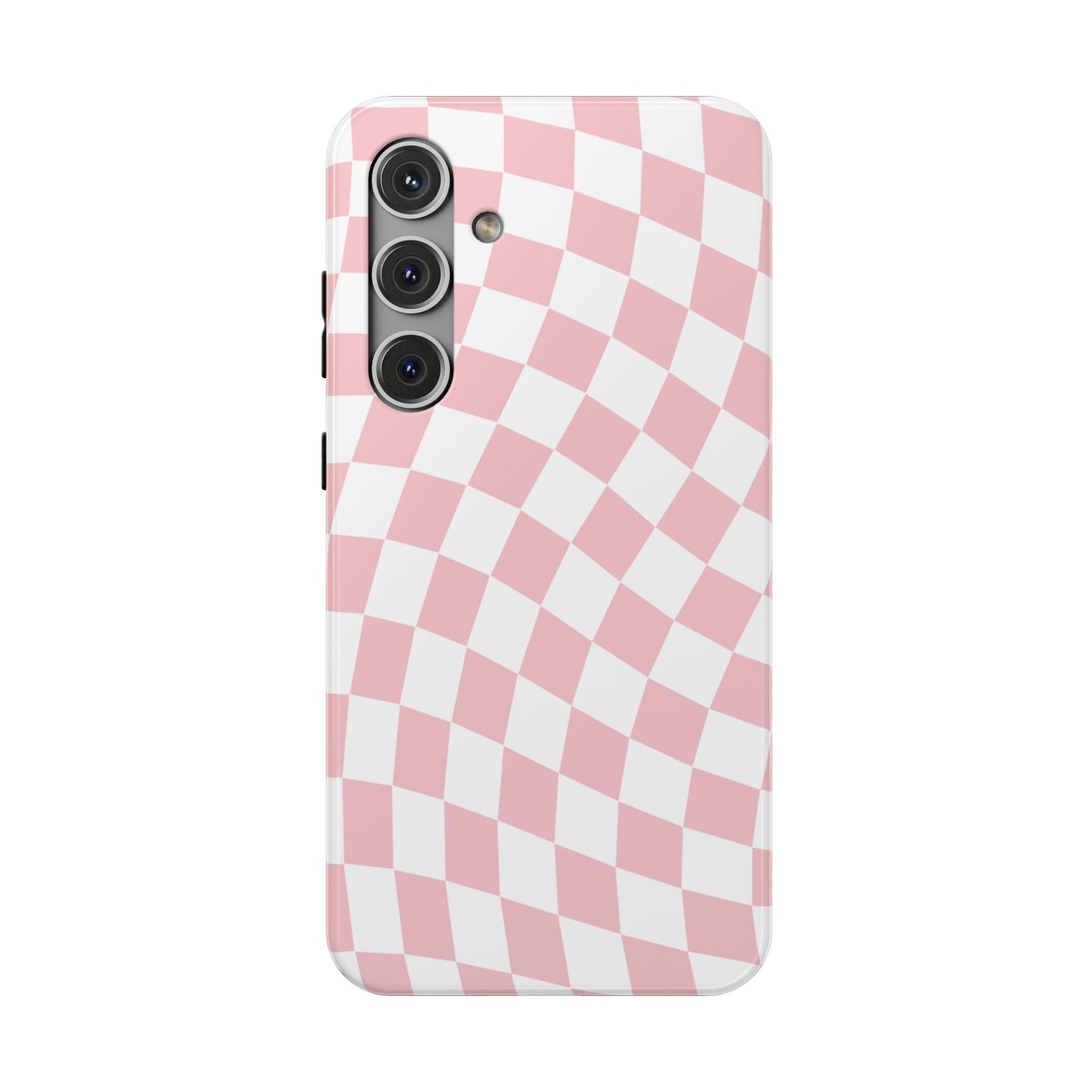 Pink Wavy Checkered Samsung Case