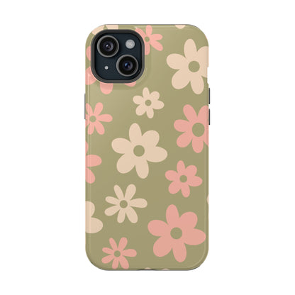 Green Flower Power iPhone Case