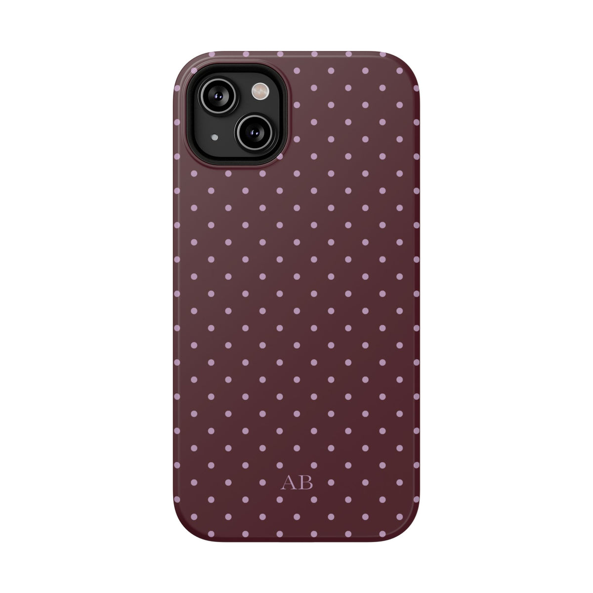 Custom Burgundy & Violet Mini Dots iPhone Case