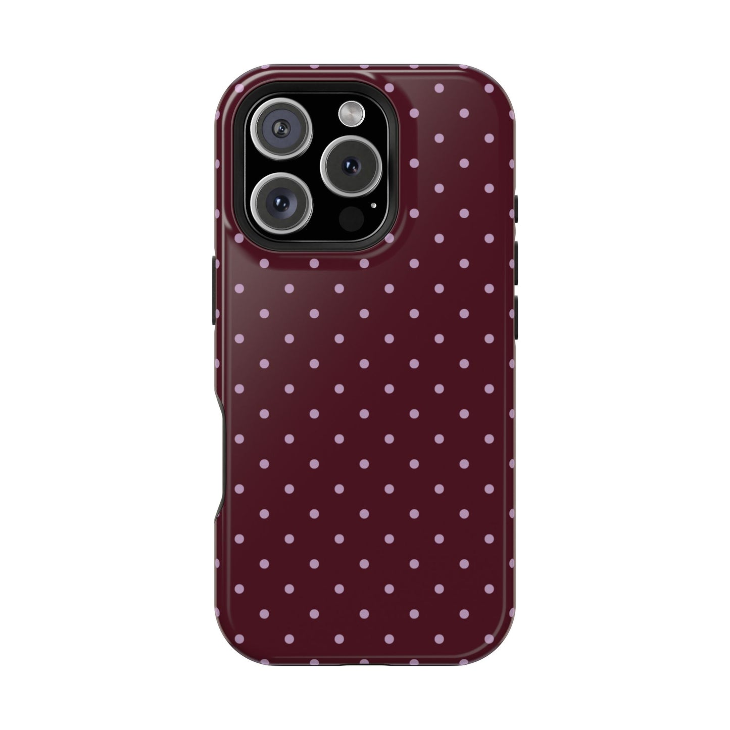 Burgundy & Violet Mini Dots iPhone Case