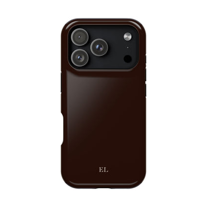 Custom Initials Mocha iPhone Case