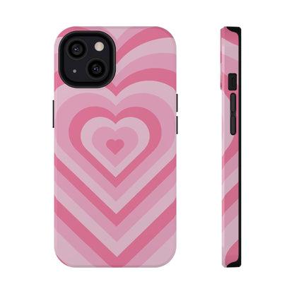 Pink Glowing Hearts iPhone Case