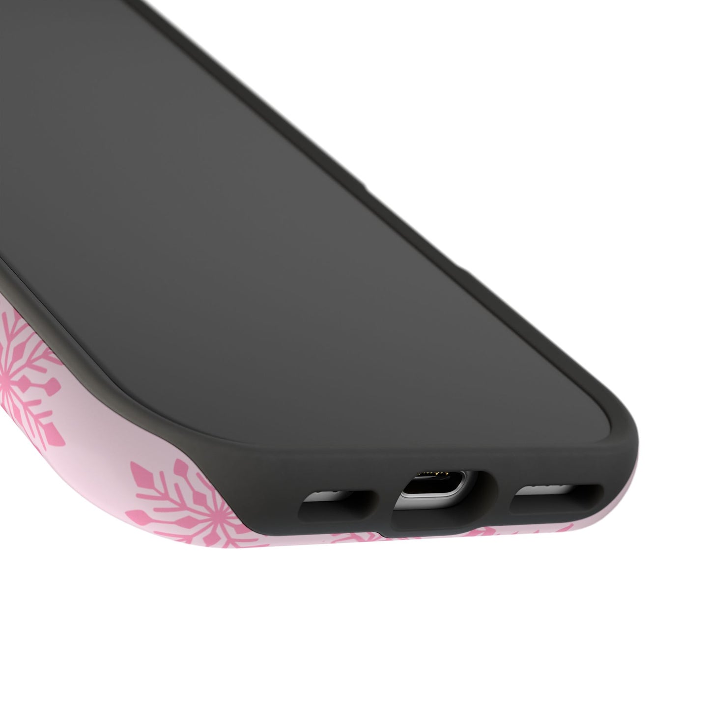 Pink Snowflakes iPhone Case