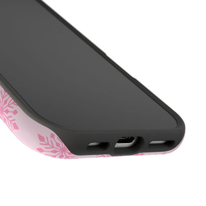 Pink Snowflakes iPhone Case