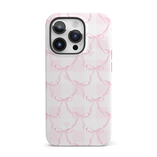 Pink Ribbon Bows iPhone Case