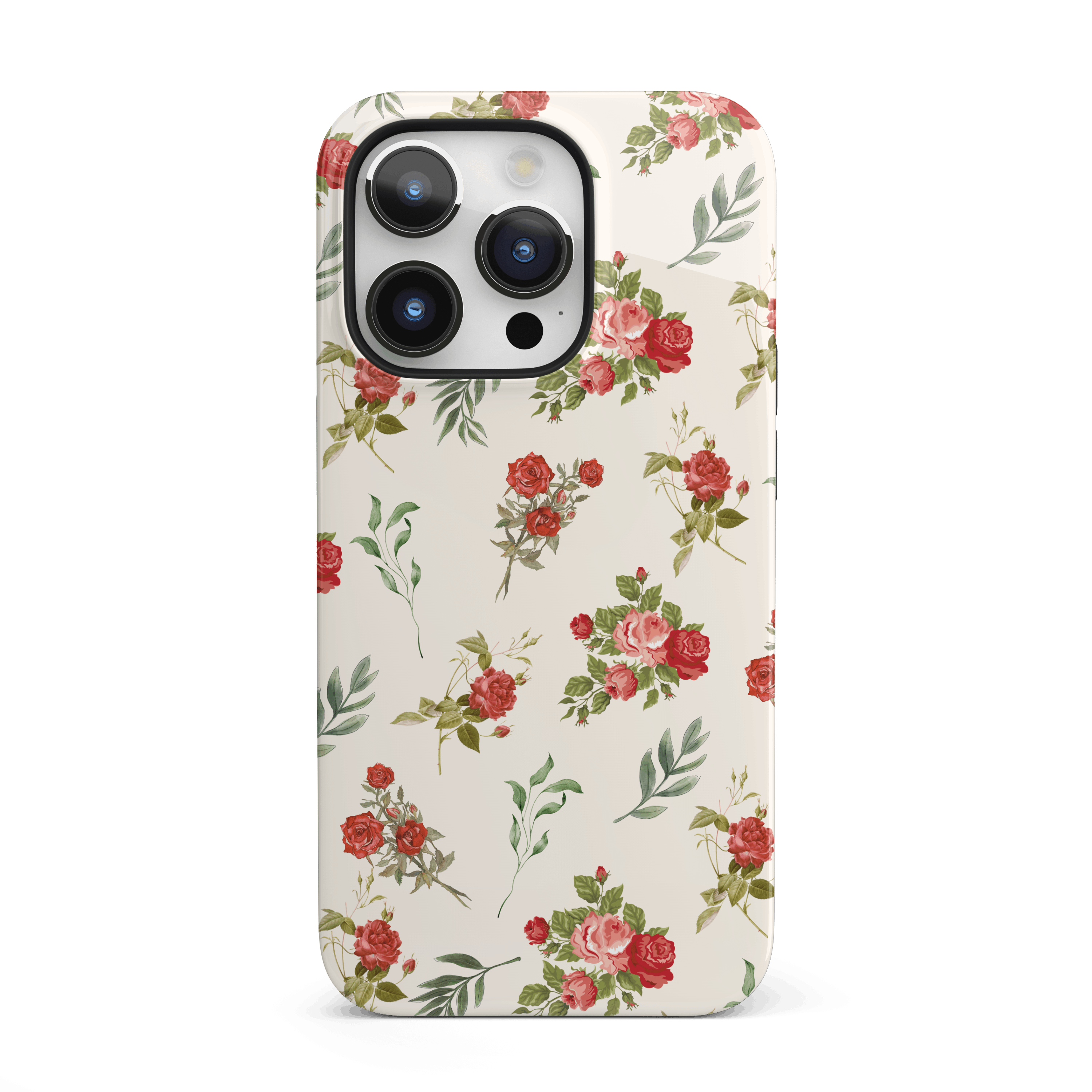 Red Vintage Roses iPhone Case