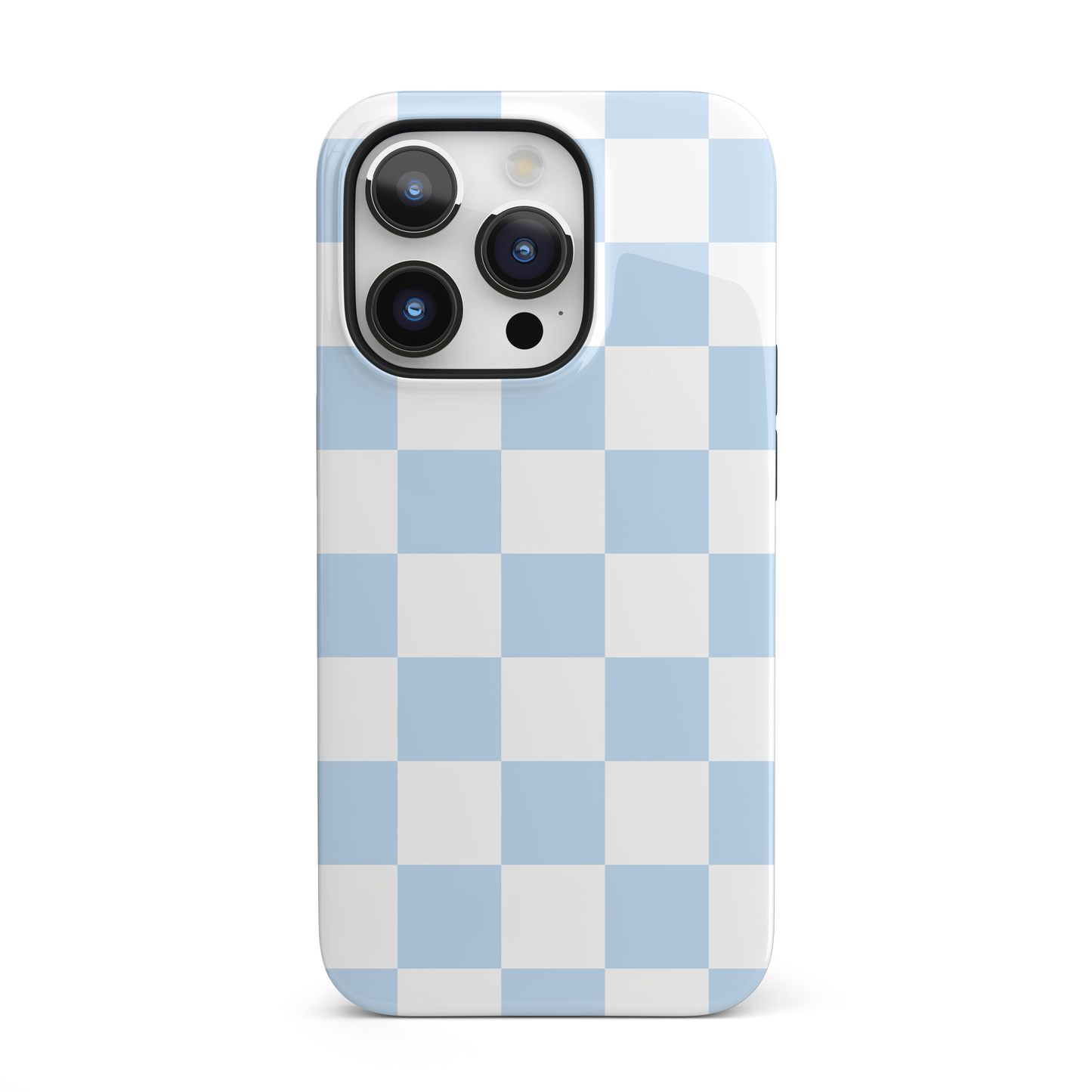 Pastel Blue Checkered iPhone Case
