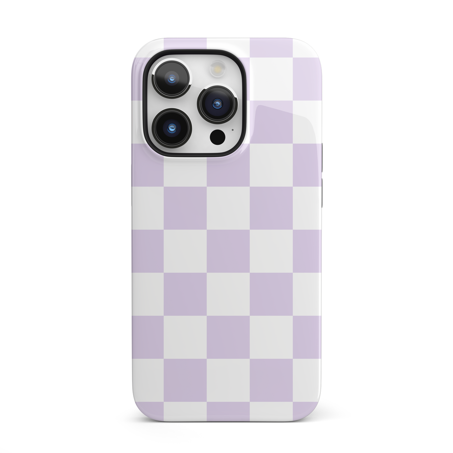 Pastel Purple Checkered iPhone Case